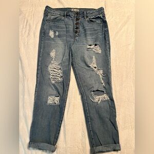 Rewash Light Blue Distressed Boyfriend Jeans